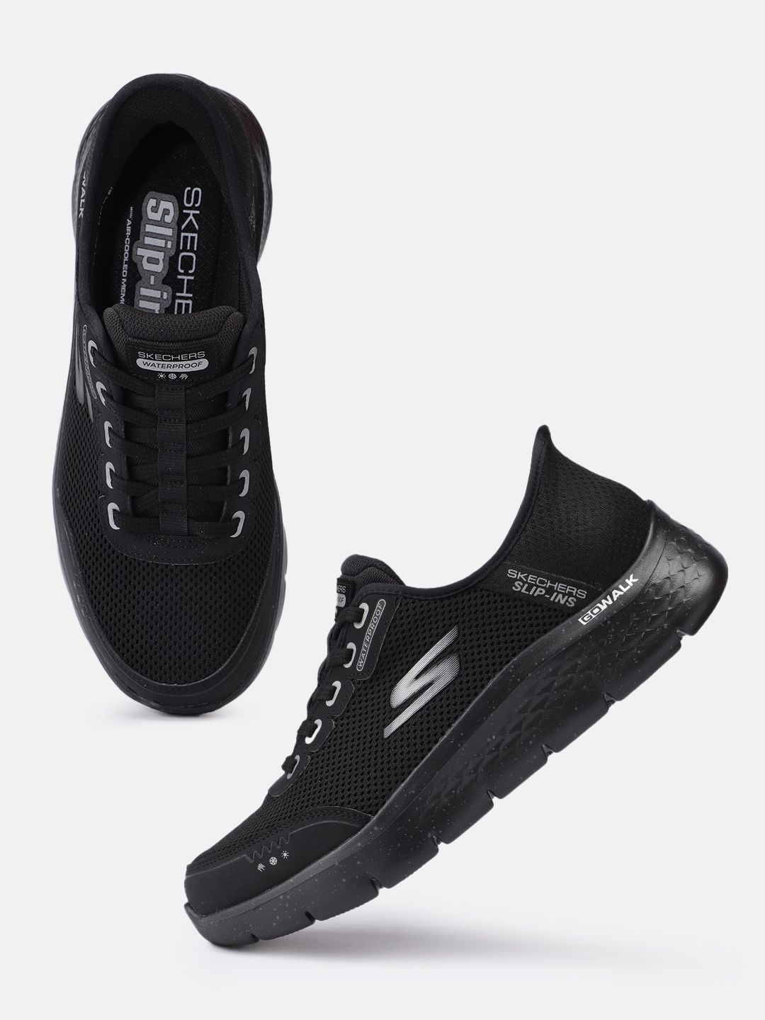 Skechers Men GO WALK FLEX - 100% WATERPROO Walking Shoes