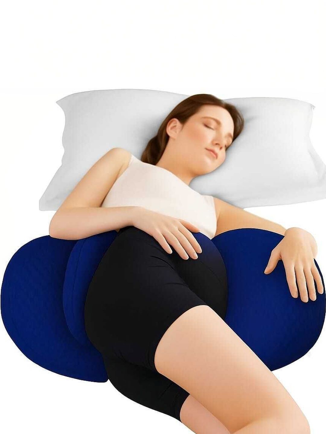 VRINDAKUL Blue Polyester Maternity Pillow-picture-14