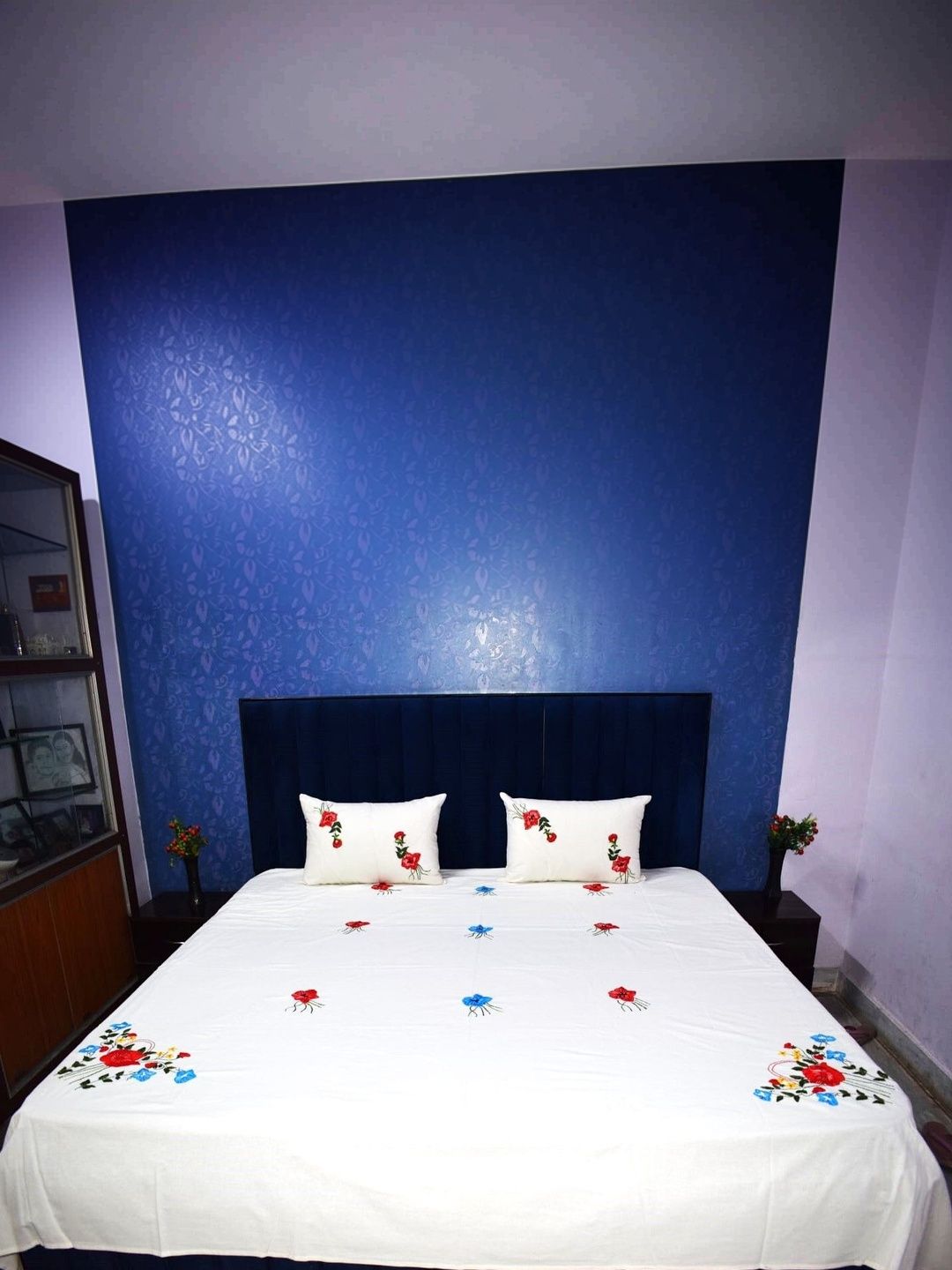 Swadha The Art of handcrafted Love Printed 128 GSM Double Bed Cover With Pillow Covers-image-45