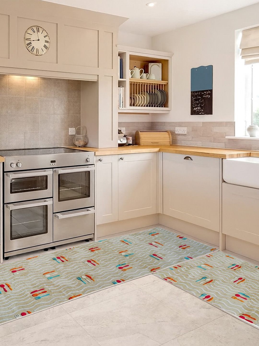 Kaleen India 2Pcs Beige Printed Anti-Skid Kitchen Mats-picture-16