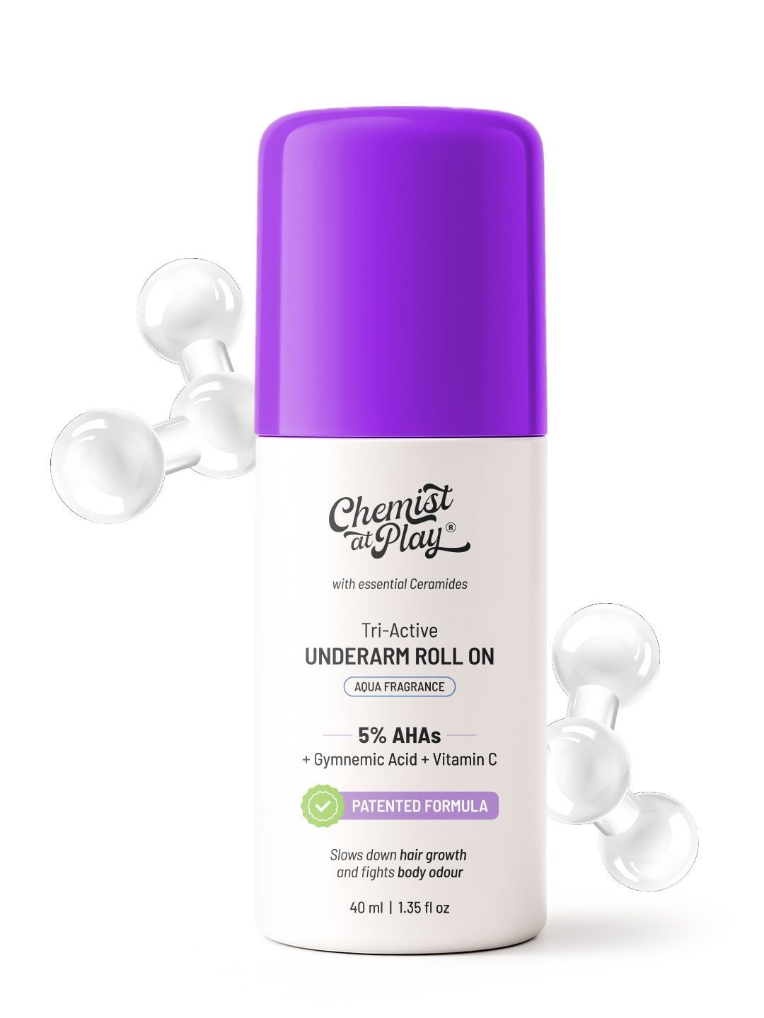 Chemist At Play's Tri-Active Underarm Roll On Slows Down Hair Growth - 40 ml-image-21