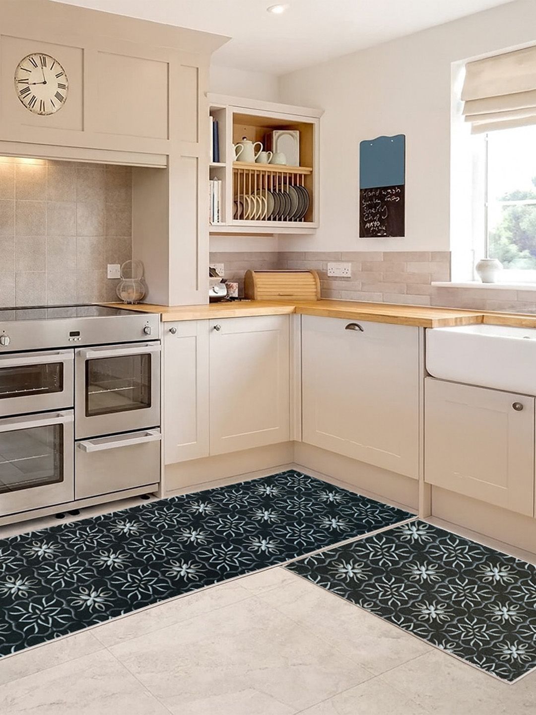 Kaleen India 2Pcs Charcoal Printed Anti-Skid Kitchen Mats-picture-20