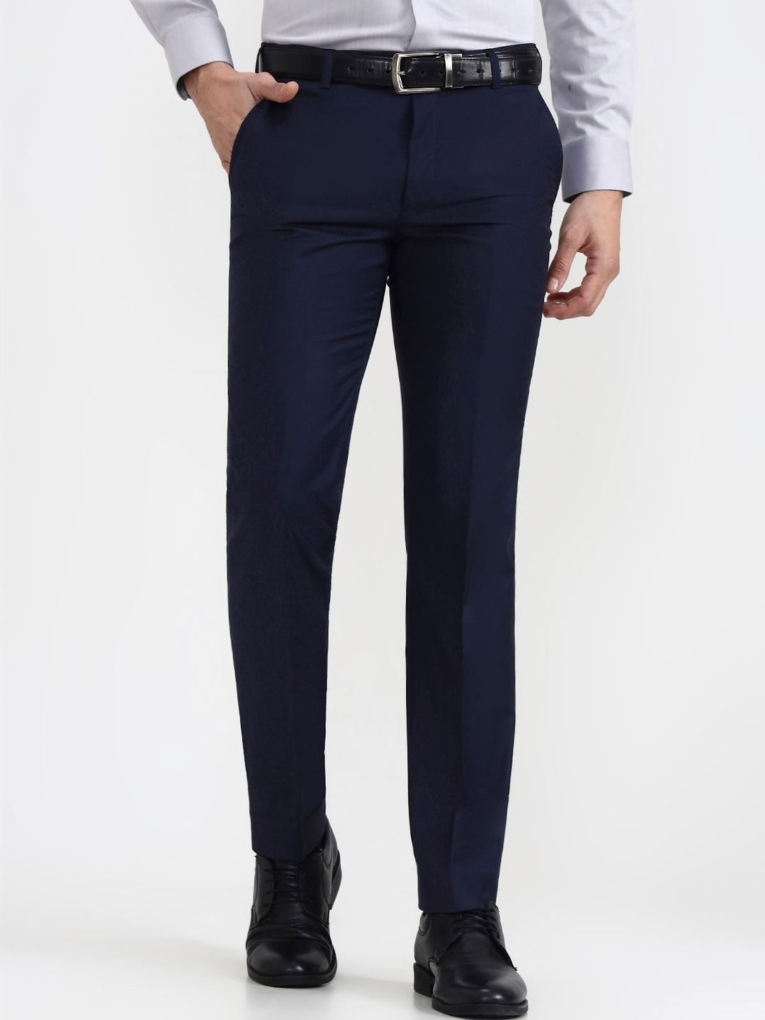 JADE BLUE Men Slim Fit Trousers-picture-32