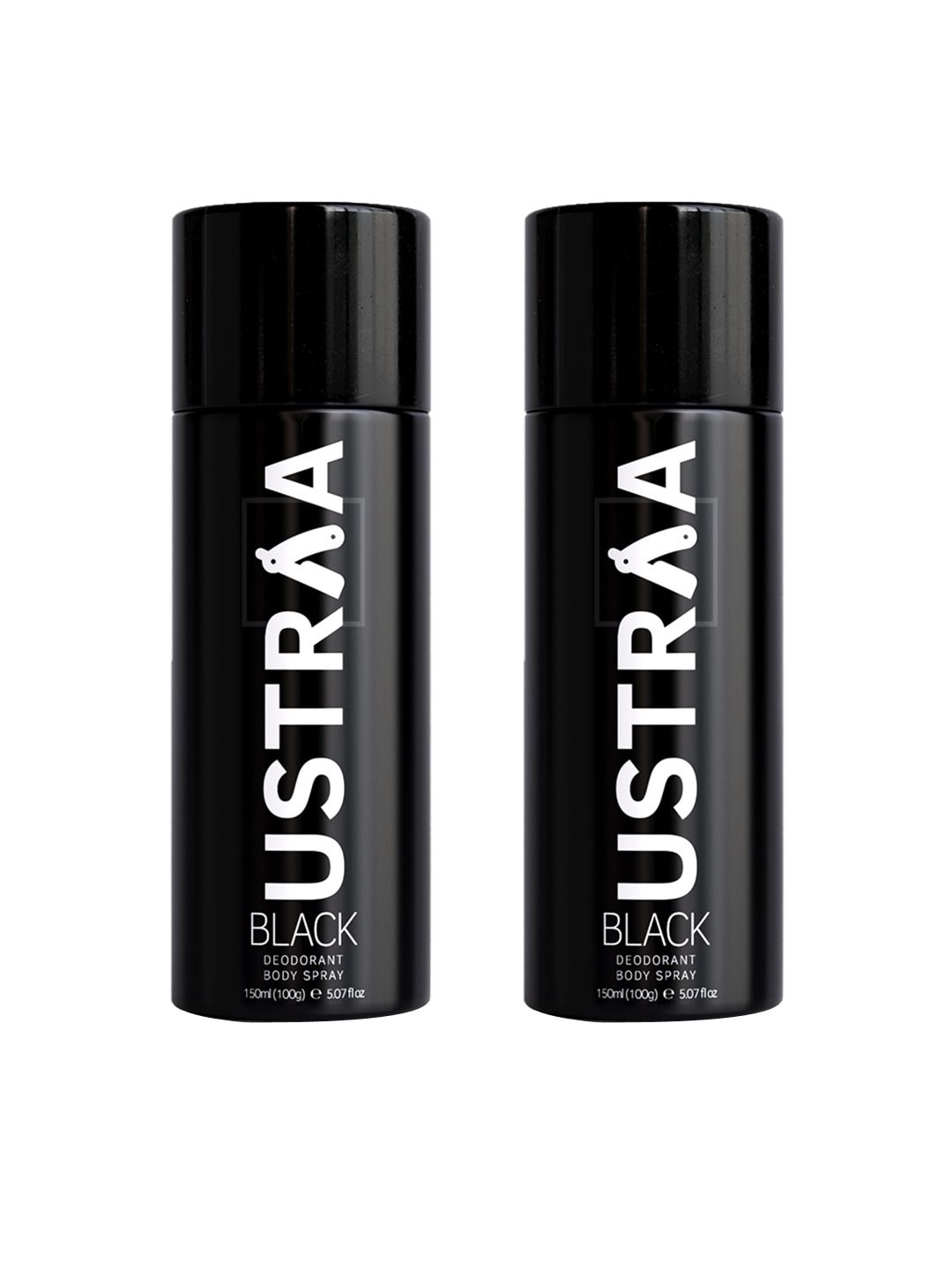 Ustraa Men Set of 2 Black Deodorant - 150ml each-picture-12