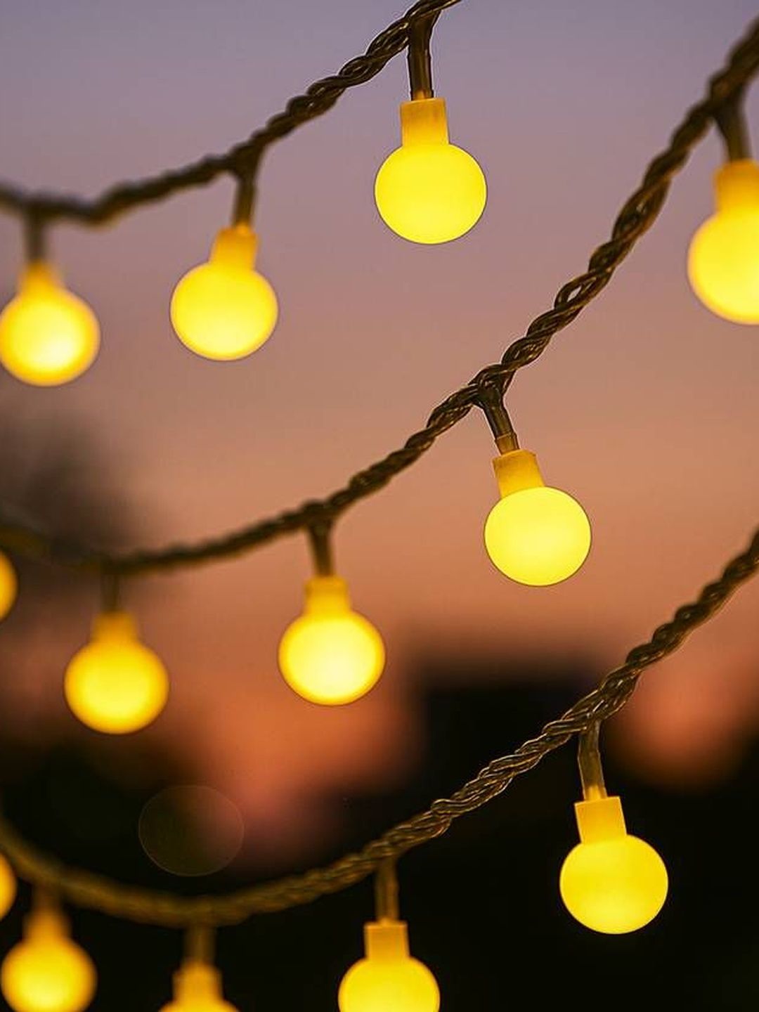 MPROW 5.01m Warm Yellow Waterproof 20 LED Steady Ball Rice String Lights-picture-47