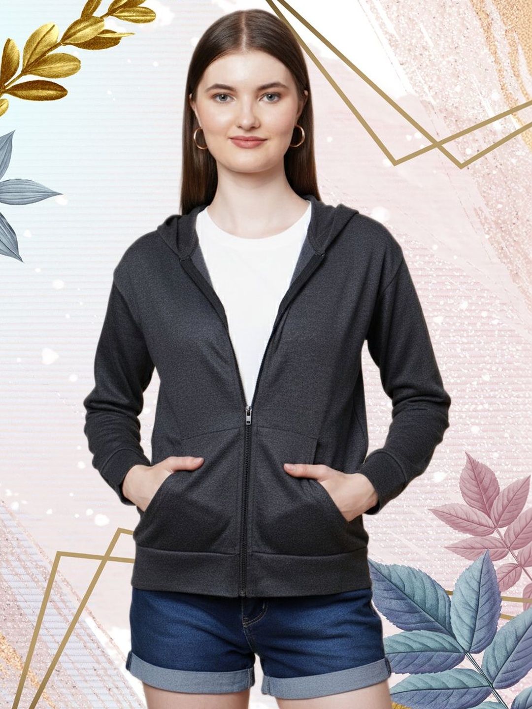 DDASPRATION Women Fleece Woven Jacket-picture-37