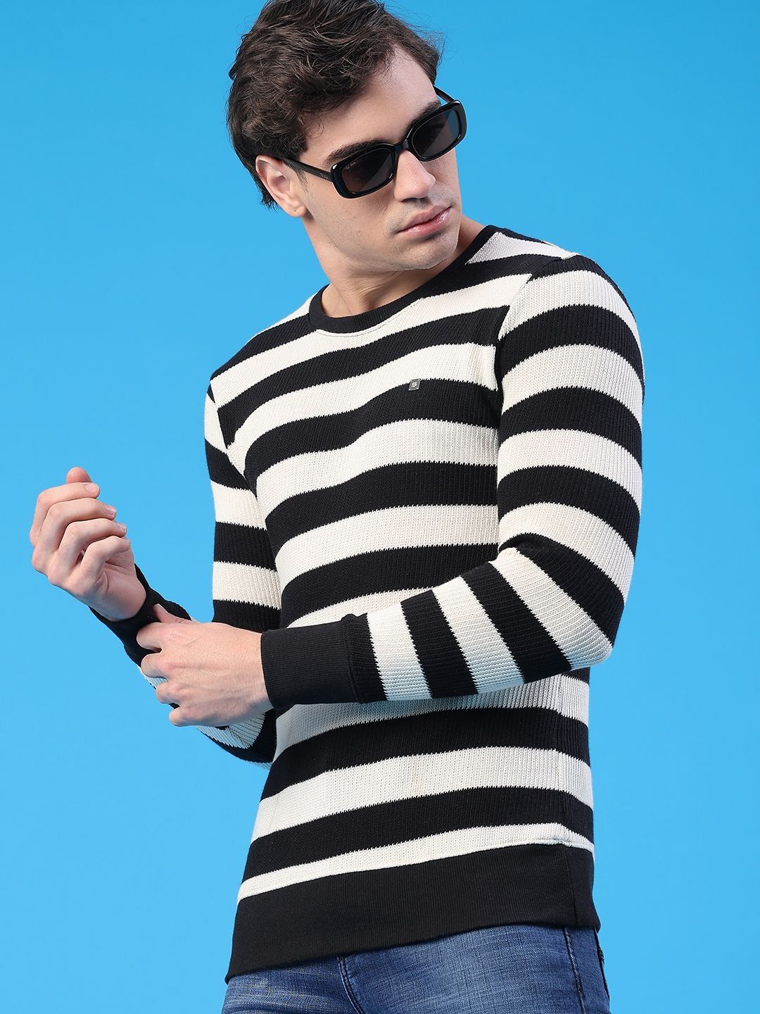 V-Mart Men Striped Sweatshirt-picture-24