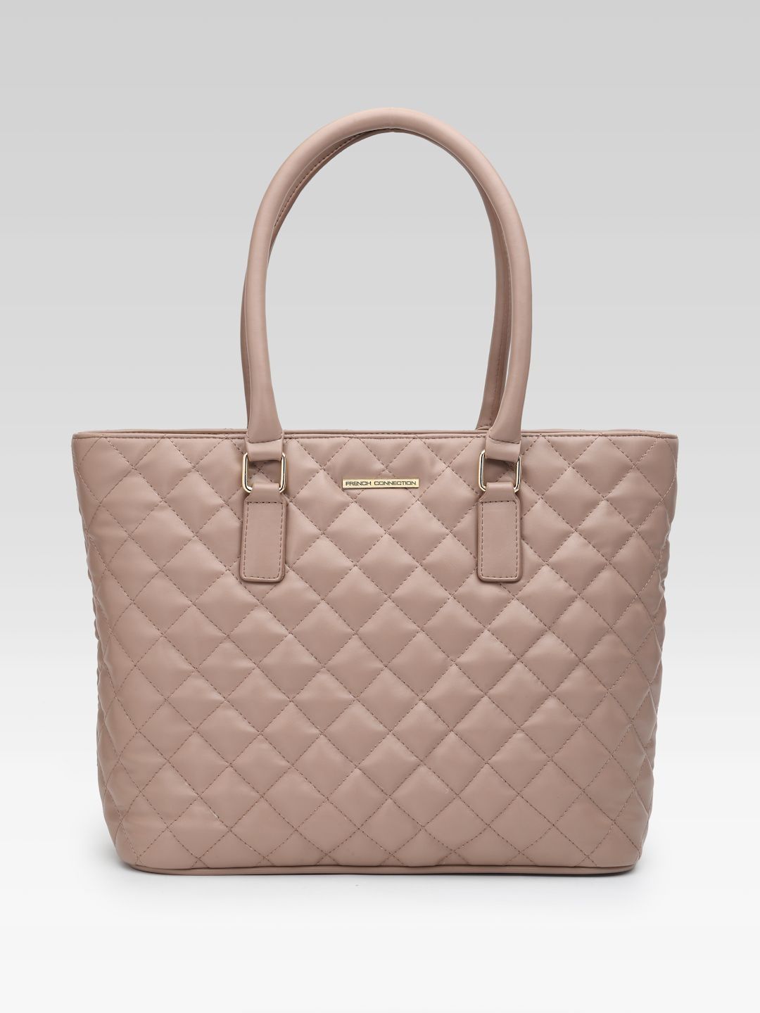French Connection PU Structured Tote Bag with Quilted-picture-10