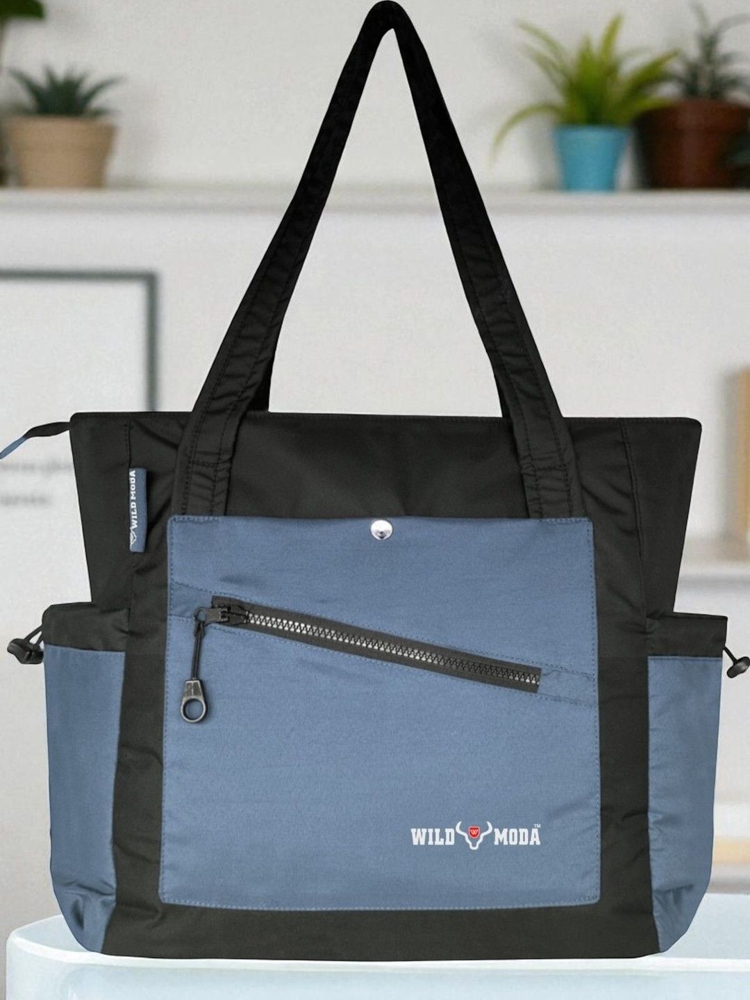 WILDMODA Colourblocked Structured Tote Bag-picture-40