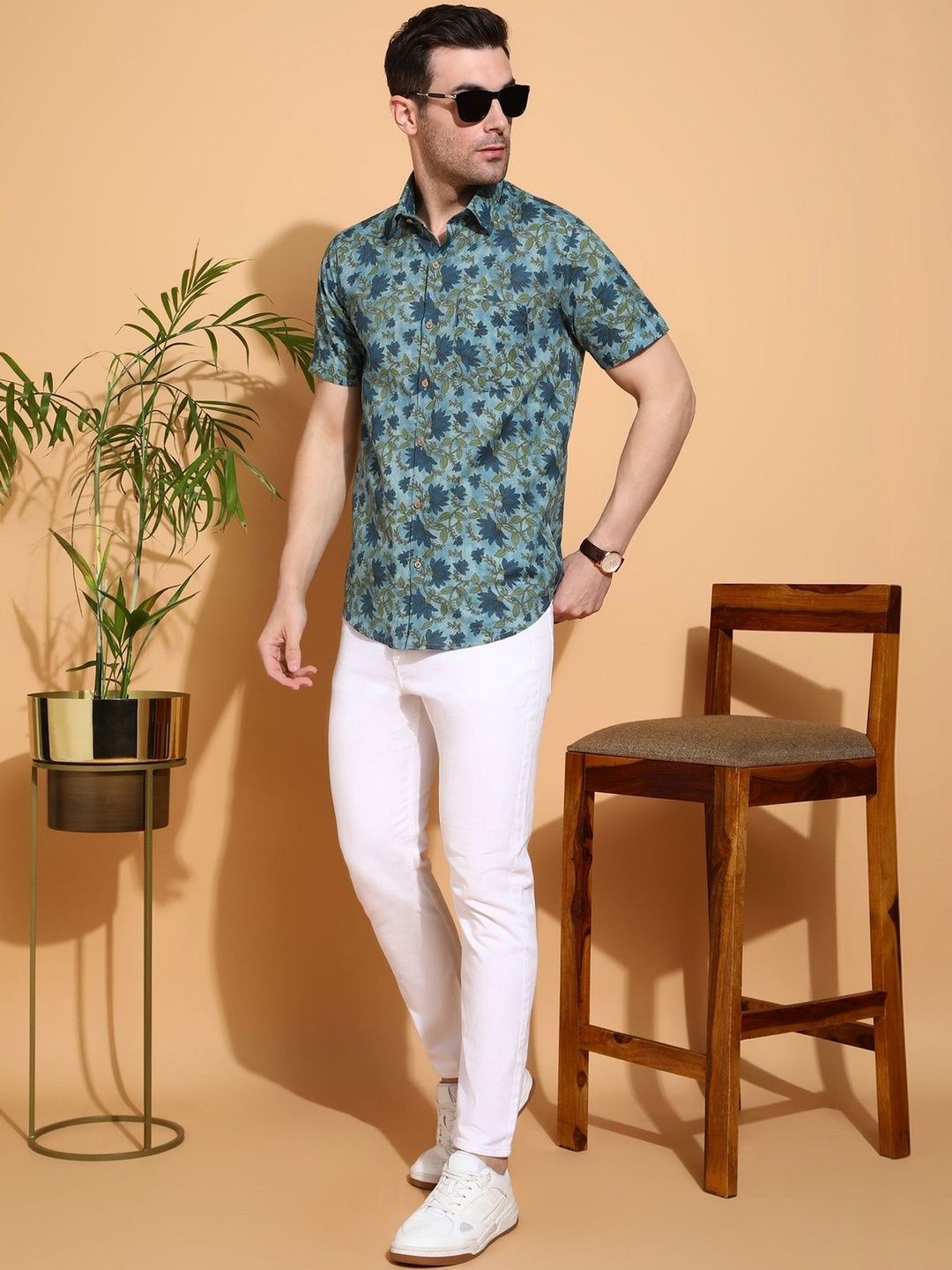 XENOR Men Slim Fit Floral Printed Casual Shirt-picture-51