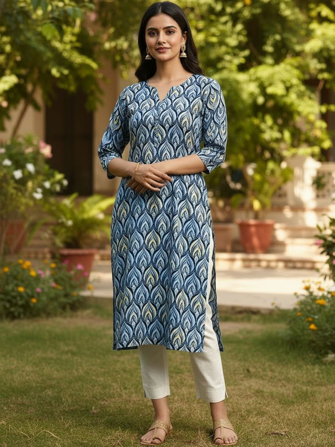 JANKHANA Women Printed Crepe Kurta-picture-15