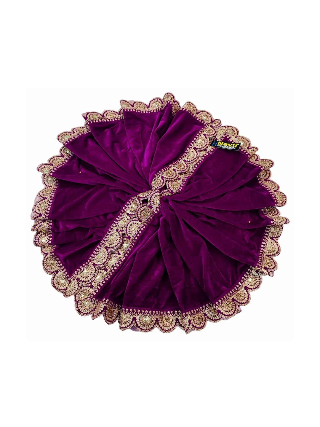 Navti Creations Embroidered Velvet Dupatta with Beads and Stones-picture-54