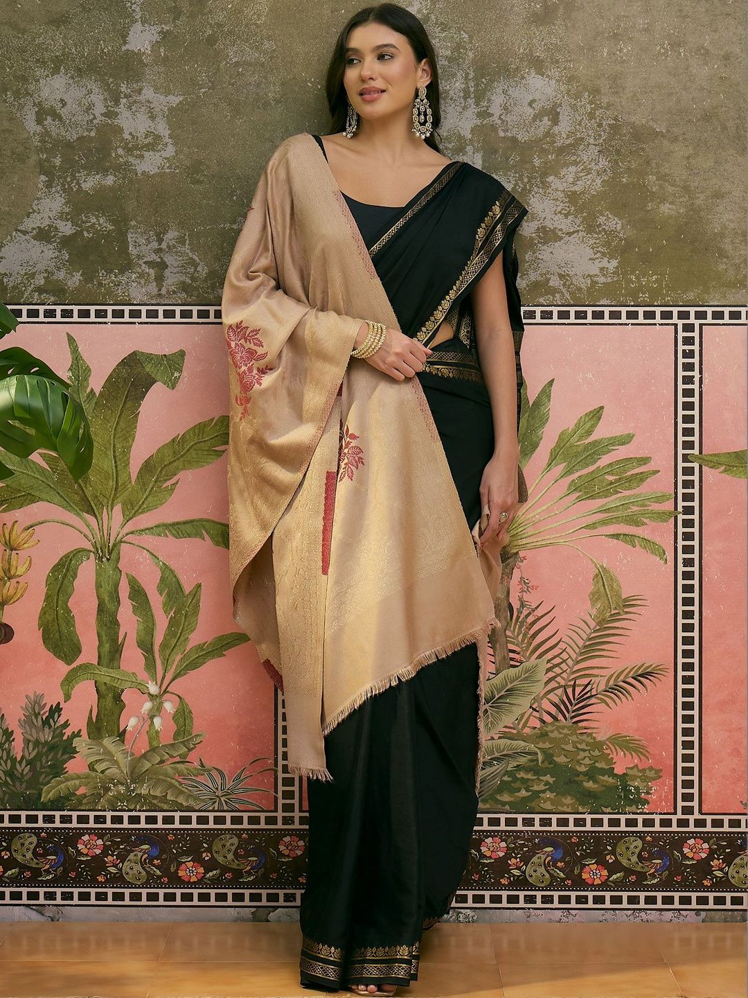 Sangria Women Ethnic Motifs Woven Design Shawl-picture-30
