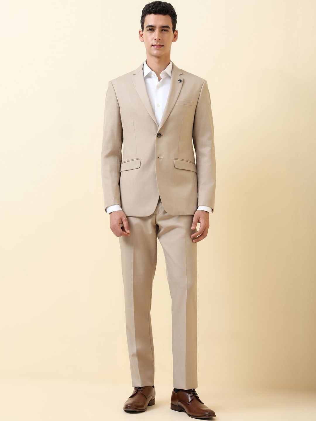 Allen Solly Slim-Fit Single-Breasted Two-Piece Suit-image-18