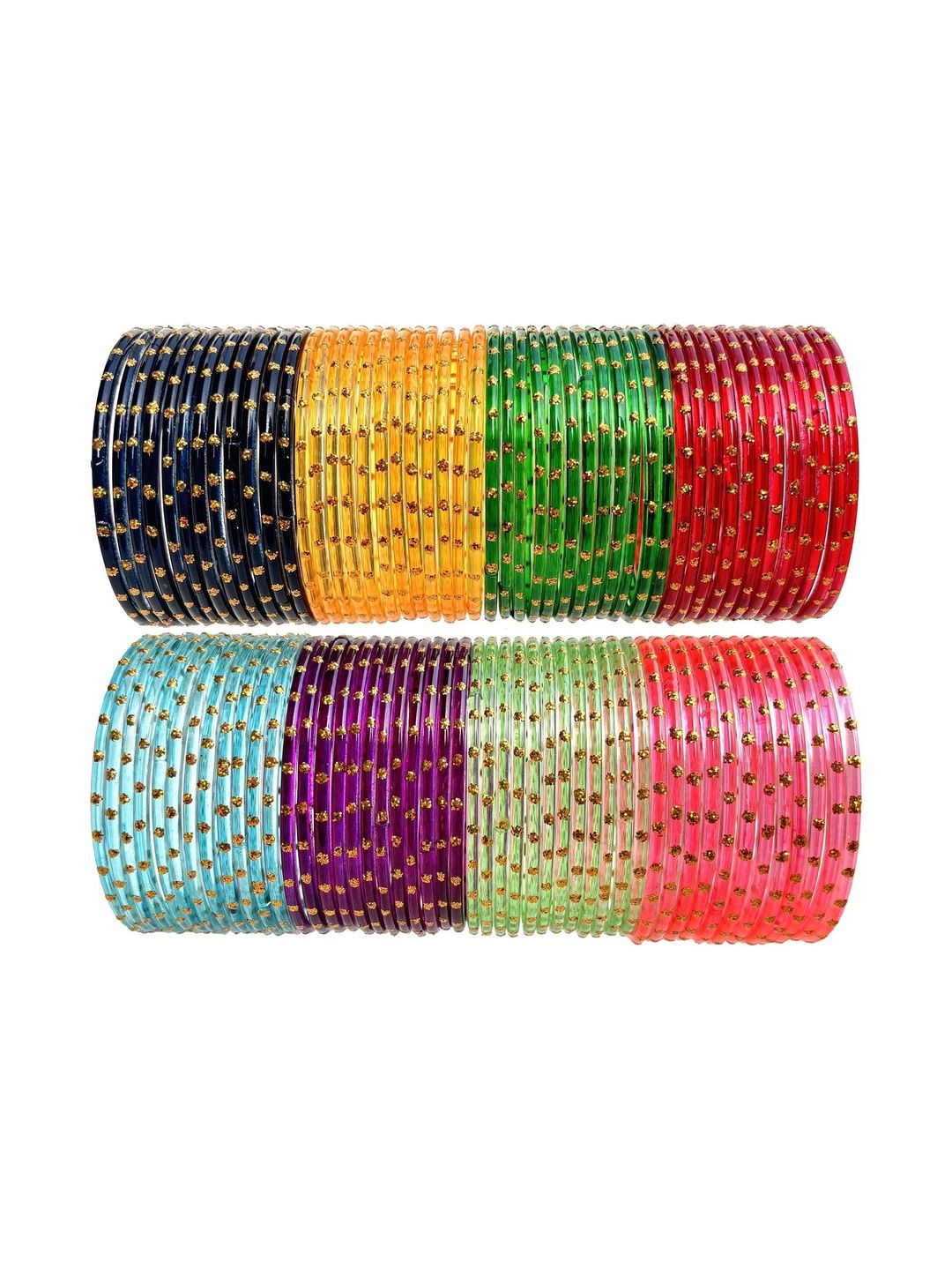 HAND KKRAFTS Set Of 8 Stone Studded Bangle-image-8