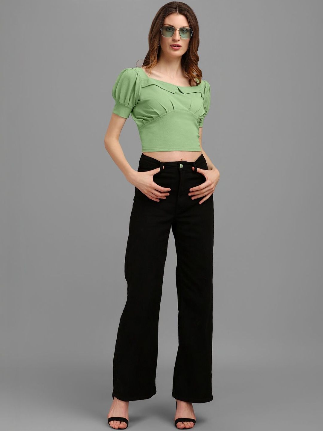 MILOST Puff Sleeve Crop Top-picture-26