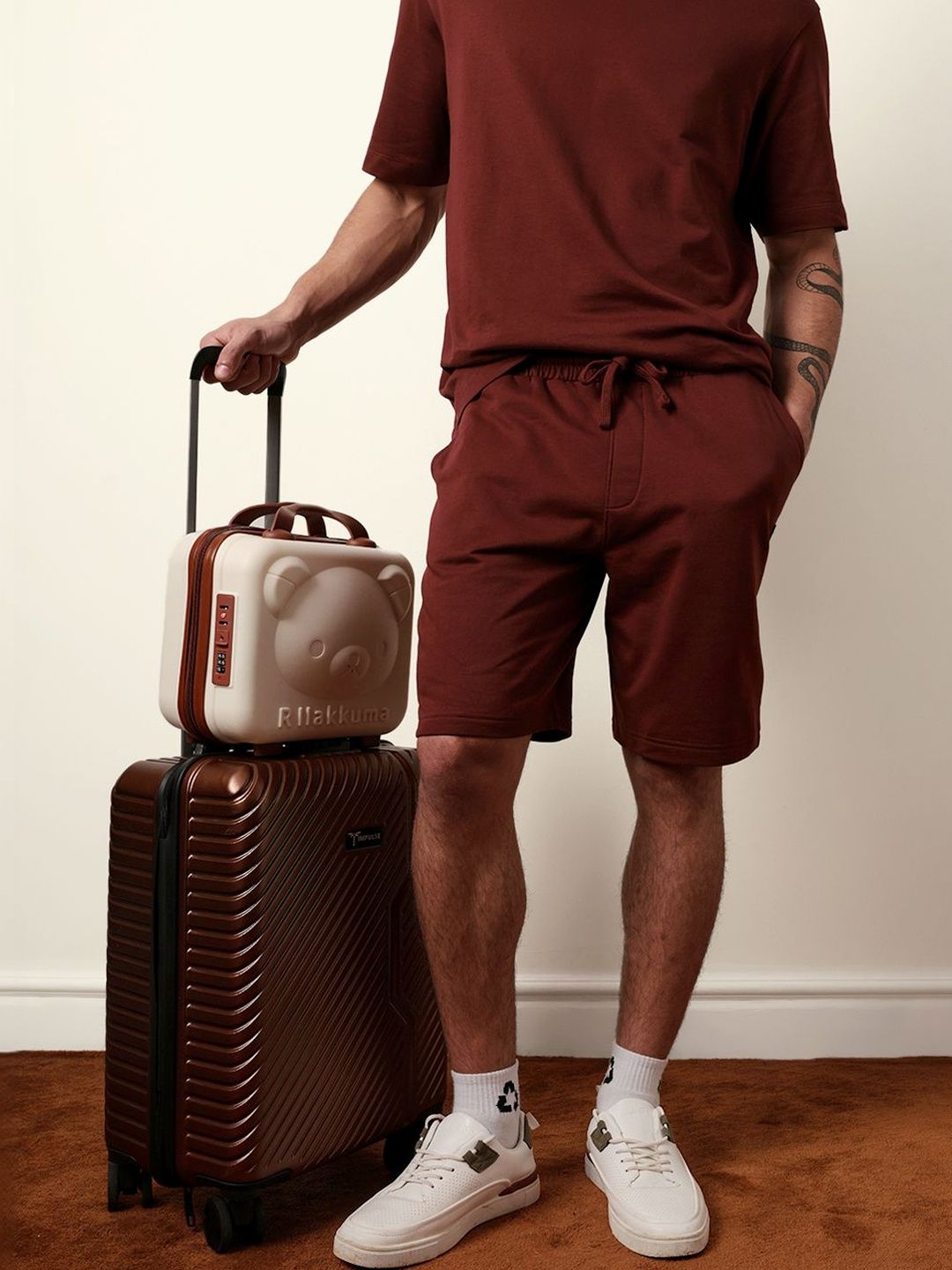 THE BEAR HOUSE Men Solid Cotton Relaxed Fit Casual Shorts-picture-40