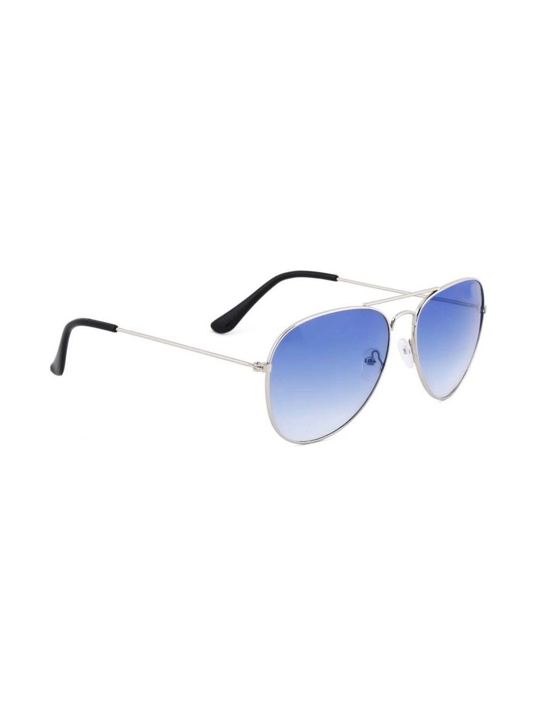 Elligator Men Blue Lens & Silver-Toned Aviator Sunglasses with-picture-44