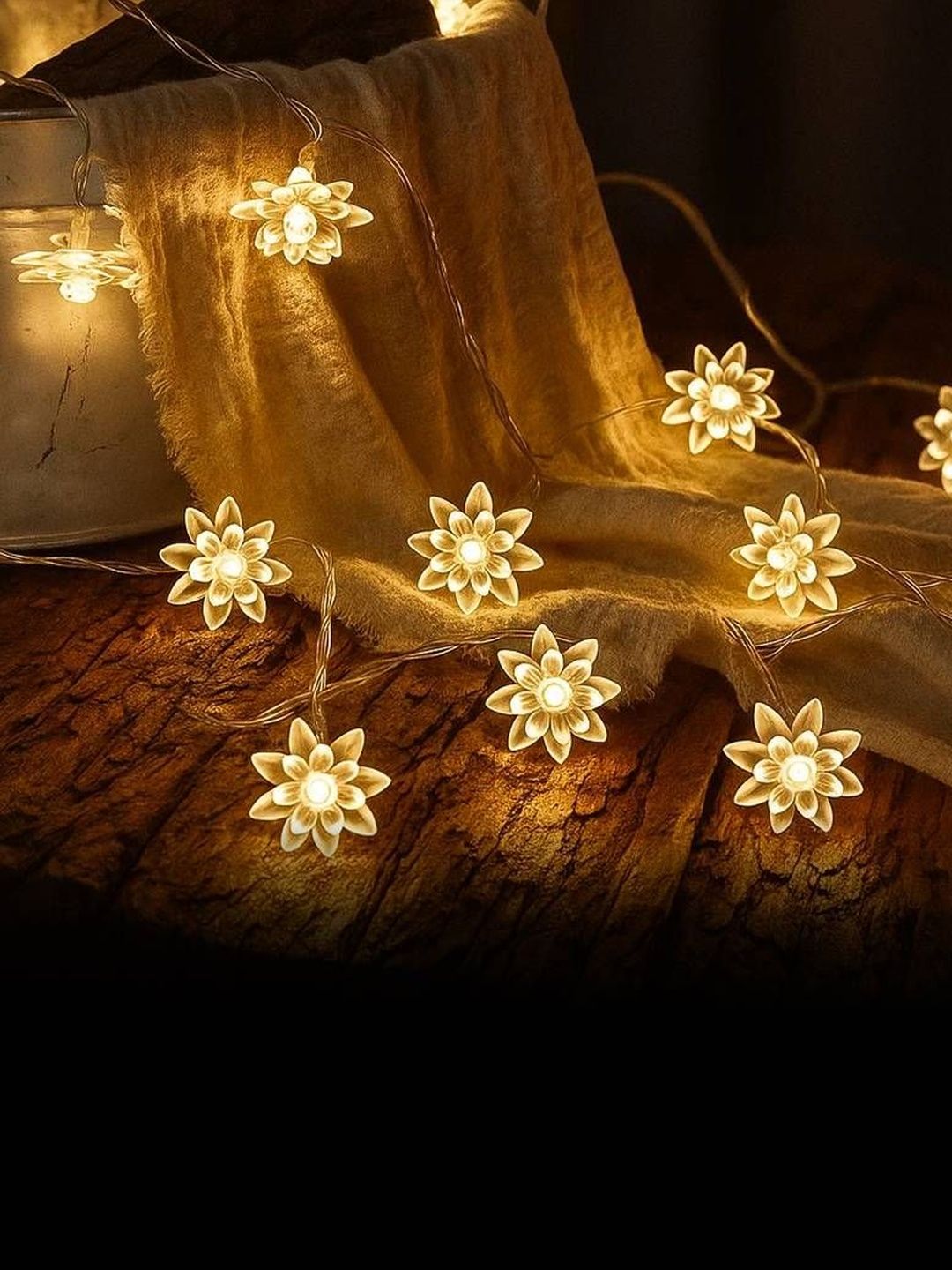 MPROW 5.01m Warm Yellow Waterproof 20 LED Steady Flower Rice String Lights-picture-51