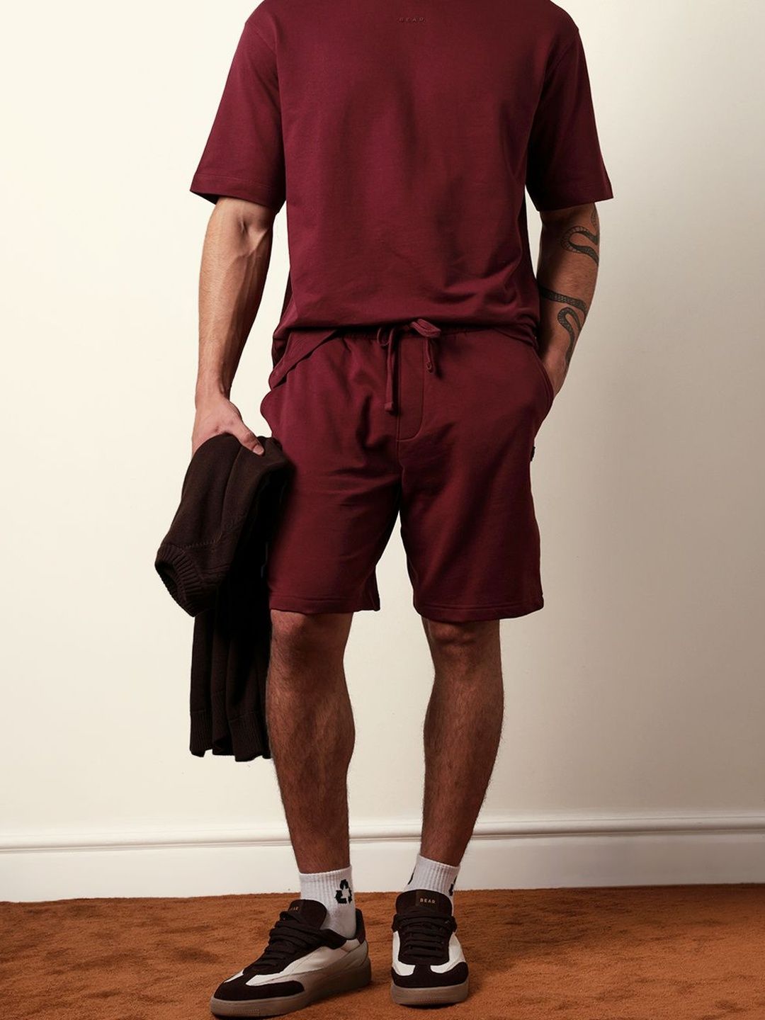 THE BEAR HOUSE Men Solid Cotton Relaxed Fit Casual Shorts-picture-33