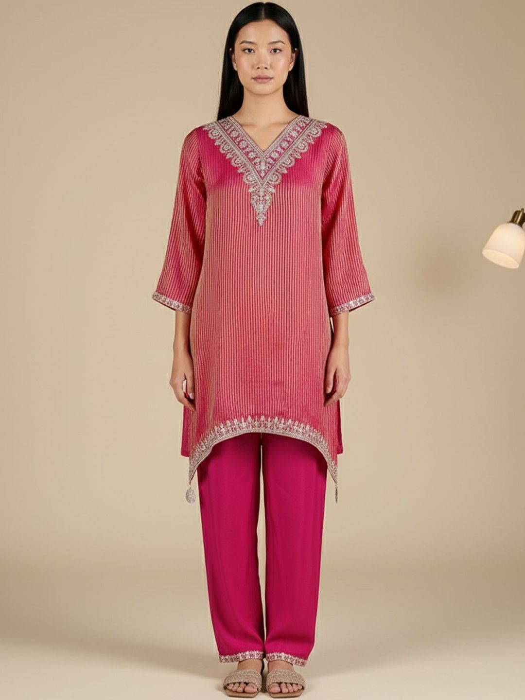 Varanga Women Striped Night suit-picture-18