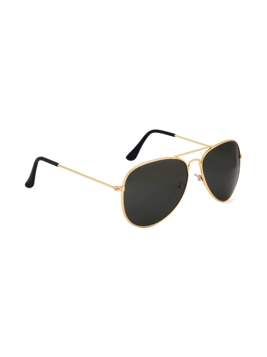 Elligator Men Black Lens & Gold-Toned Aviator Sunglasses with-image-47