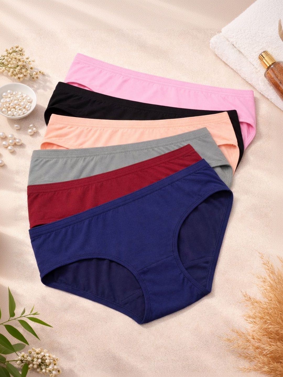 FiveFlag Pack Of 6 Mid-Rise Hipster Briefs-image-27