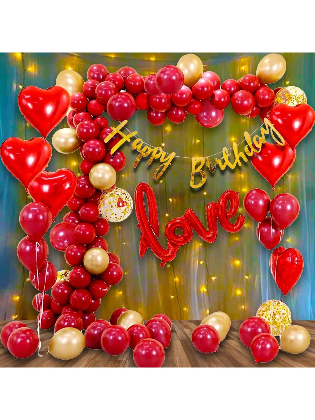 Bubble Trouble Red & Yellow Glossy Festive-Decor Decorative Balloons-picture-41