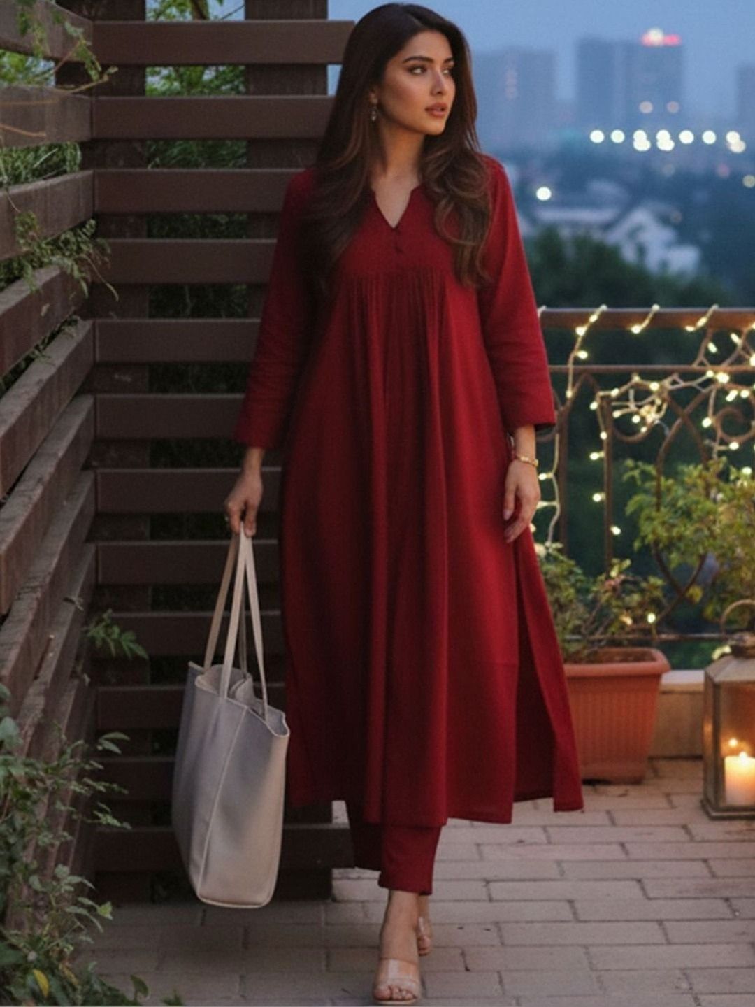 iEthniya Women Empire Kurta with Trousers-picture-34