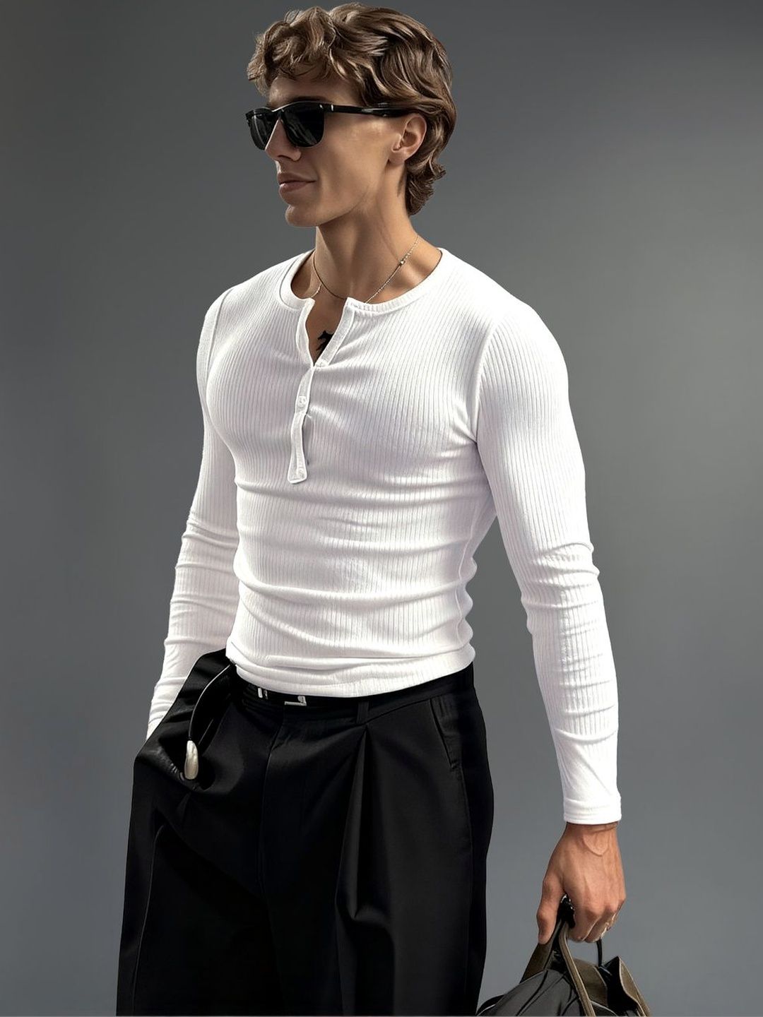 FUGAZEE Men Henley Neck T-shirt-picture-55