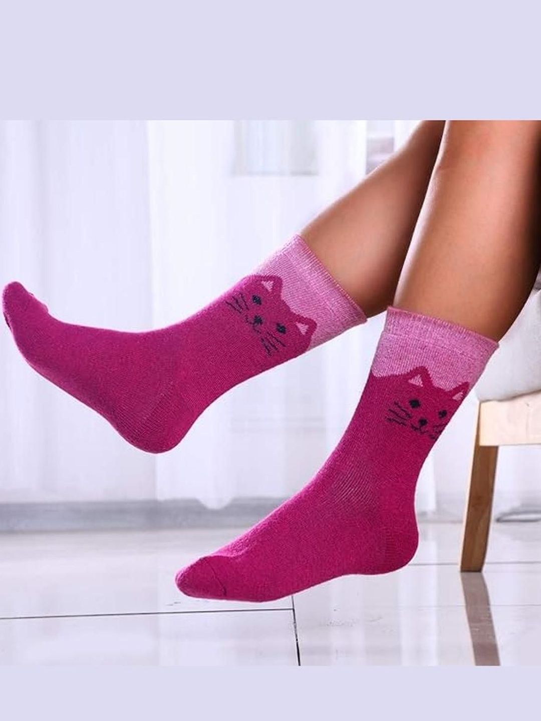 EL REGALO Unisex Pack of 5 Patterned Acrylic Calf Length Socks-image-10