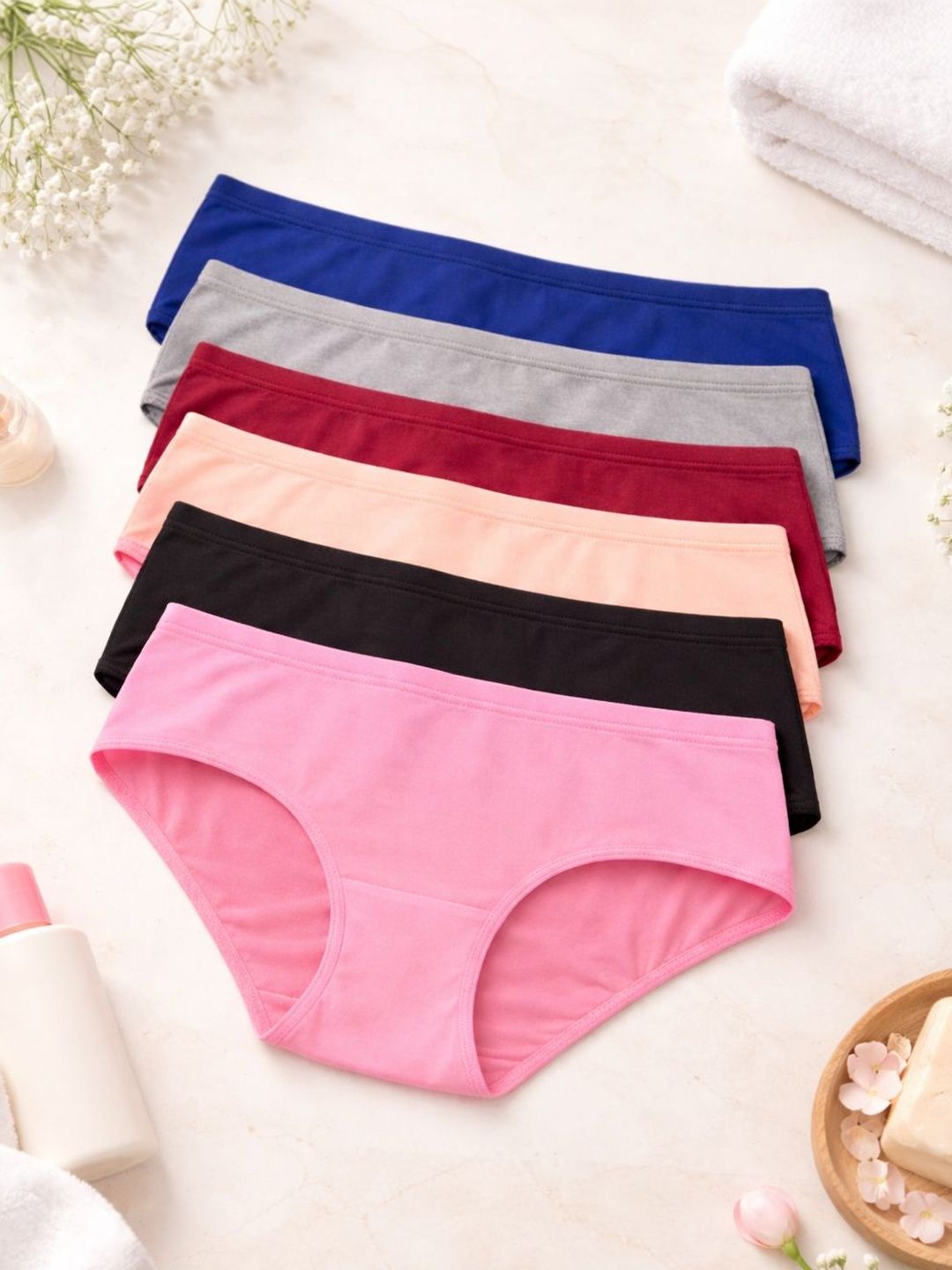 FiveFlag Pack Of 6 Mid-Rise Hipster Briefs-image-4