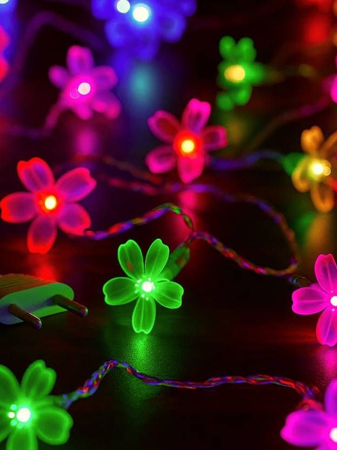 MPROW Red & Yellow Waterproof Flower-Shaped LED String Lights-picture-49