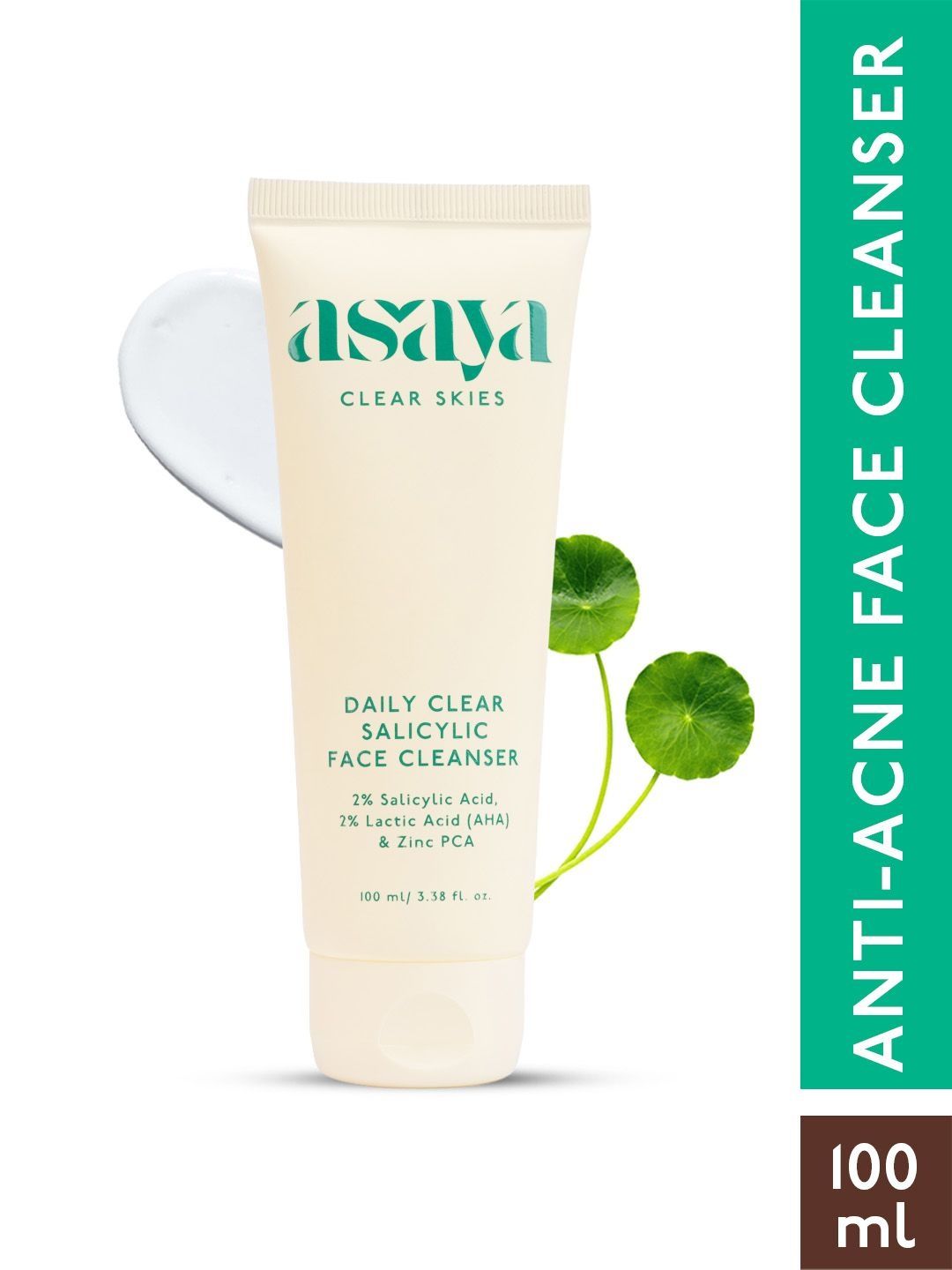 Asaya Daily Clear 2% Salicylic Acid Face Wash for Oily & Acne-Prone Skin with Lactic Acid & Zinc PCA-image-17