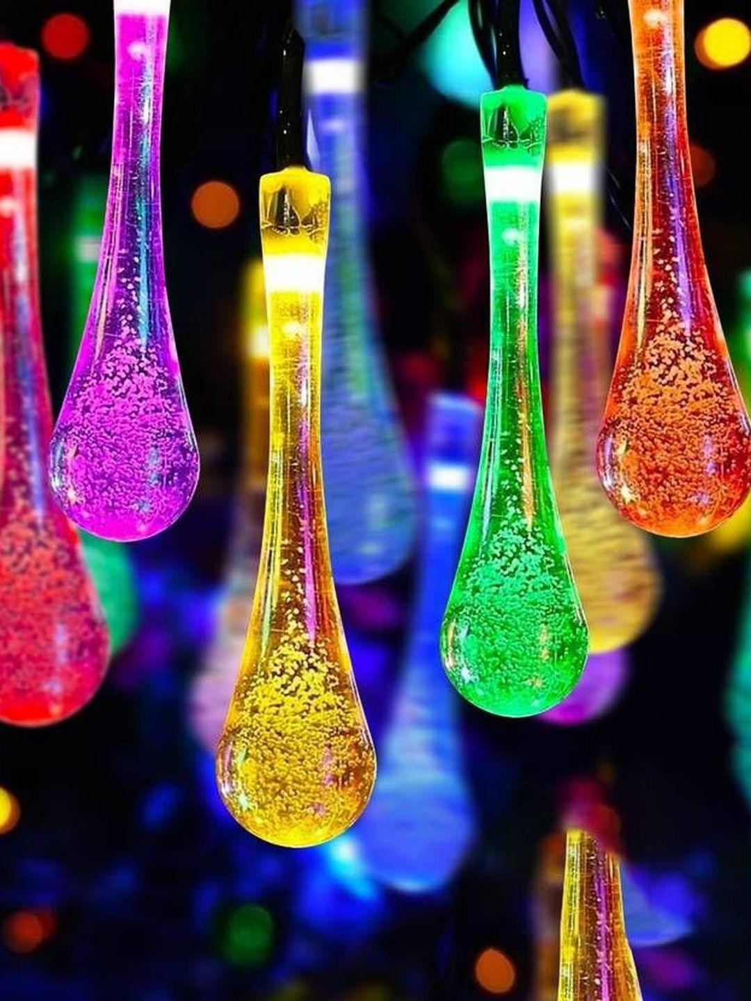 MPROW Red & Yellow Waterproof Teardrop-Shaped LED String Lights-picture-17