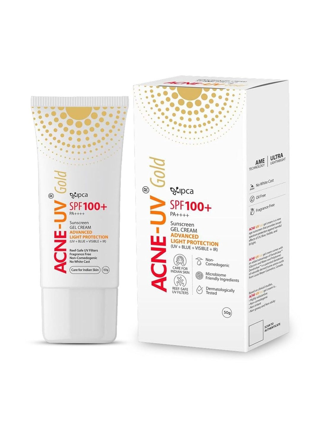 IPCA Acne UV Gold Sunscreen Gel Cream - 50 g-picture-57