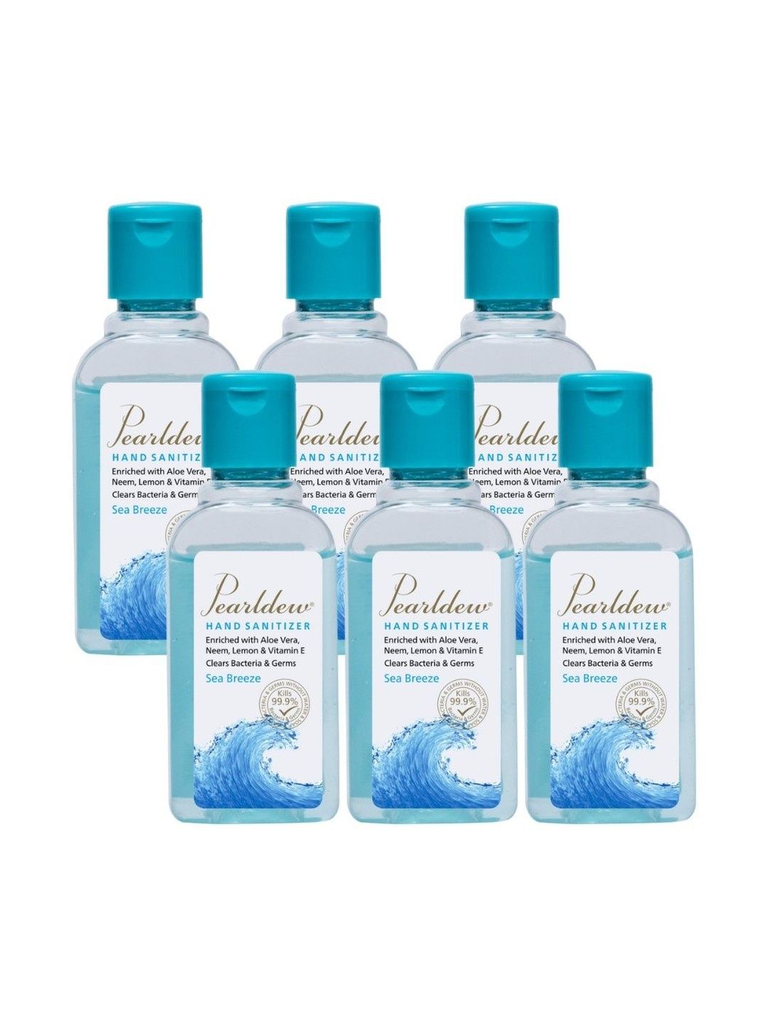 Pearldew Set Of 6 Sea Breeze Hand Sanitizer With Aloe Vera - 60 ml Each-image-12