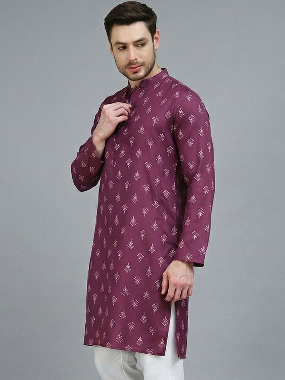 Anouk Rustic Men Floral Printed Kurta-picture-31