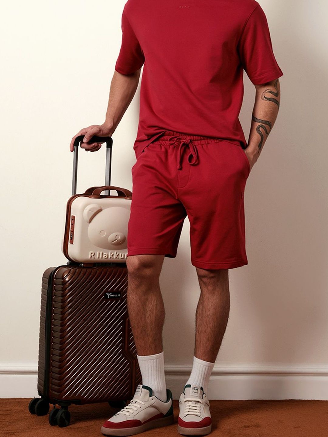 THE BEAR HOUSE Men Solid Cotton Relaxed Fit Casual Shorts-picture-37