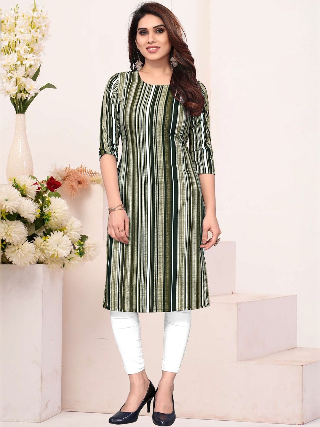 JANKHANA Women Printed Sequinned Crepe Kurta-picture-37