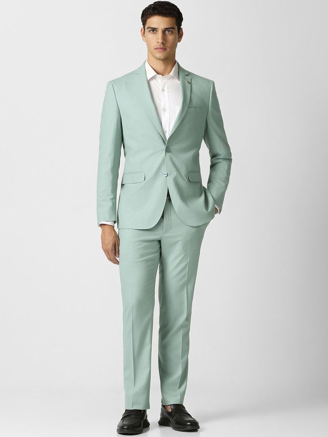 Van Heusen Slim Fit Single-Breasted Two-Piece Suits-picture-21