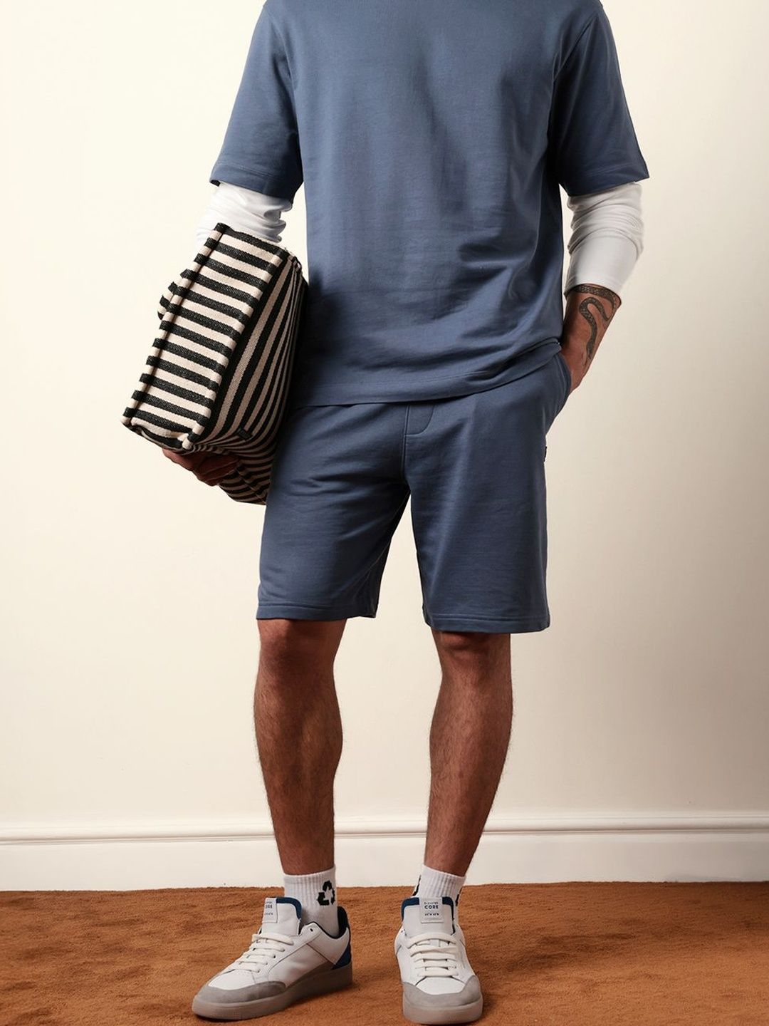 THE BEAR HOUSE Men Solid Cotton Relaxed Fit Casual Shorts-picture-34