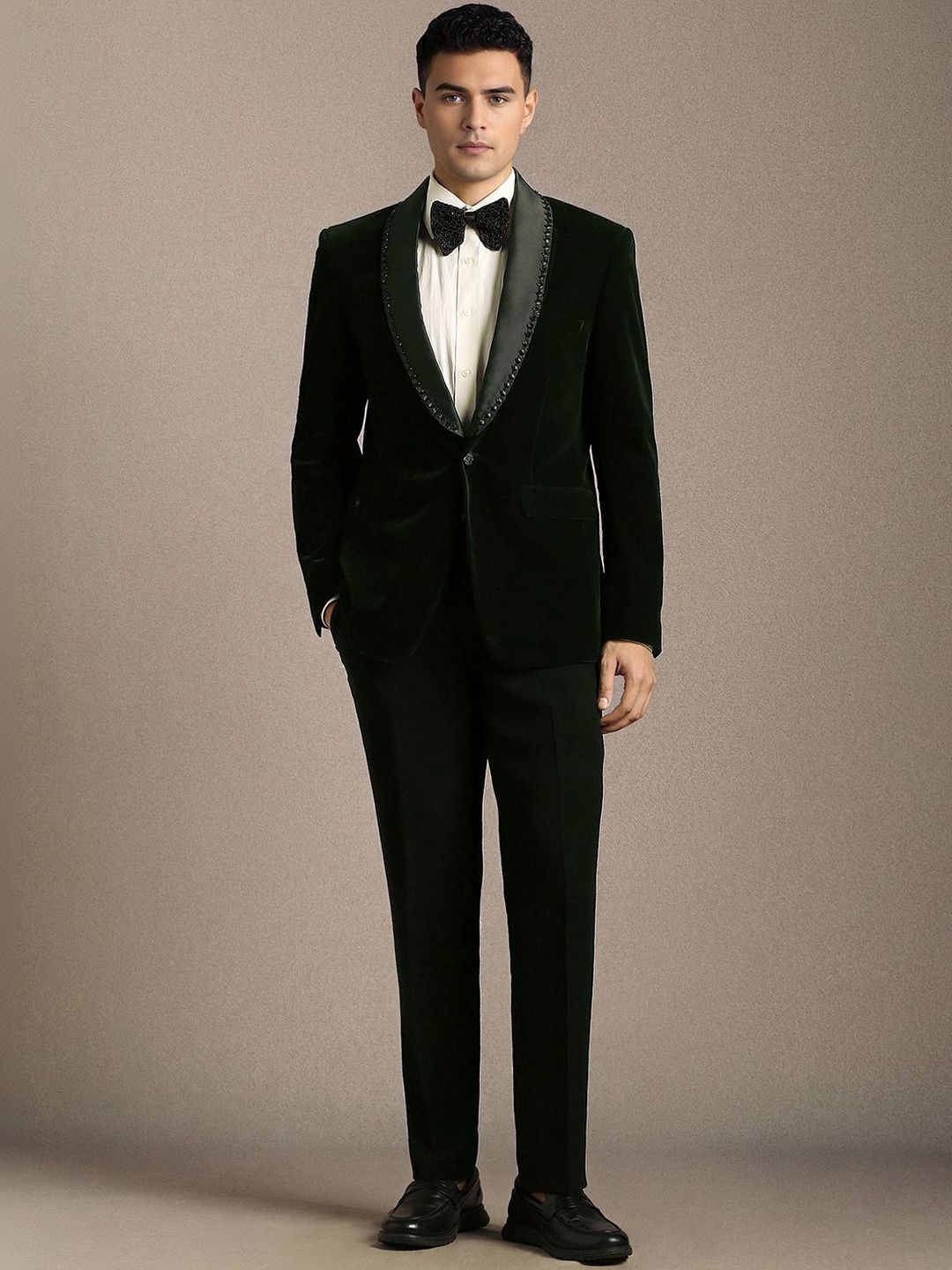 Louis Philippe Embellished Slim-Fit Single-Breasted Two-Piece Suit-image-24
