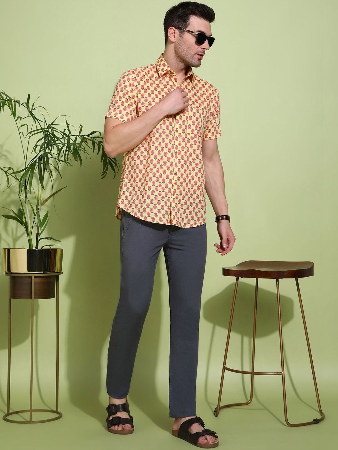 XENOR Men Regular Fit Floral Printed Casual Shirt-picture-44