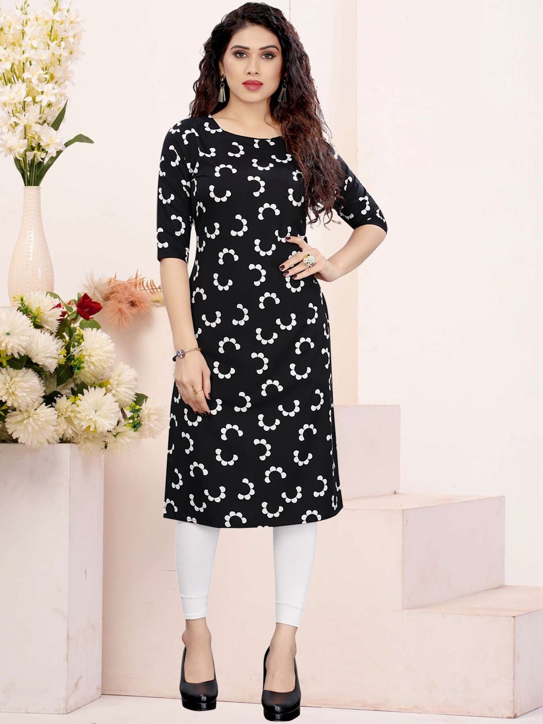 JANKHANA Women Printed Chikankari Crepe Kurta-picture-40
