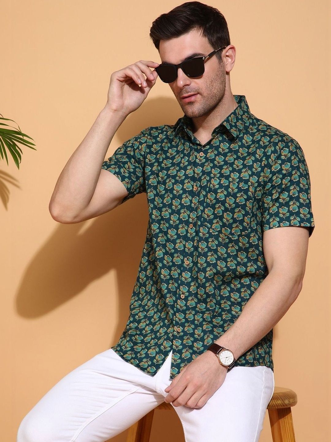 XENOR Men Slim Fit Floral Printed Casual Shirt-picture-13