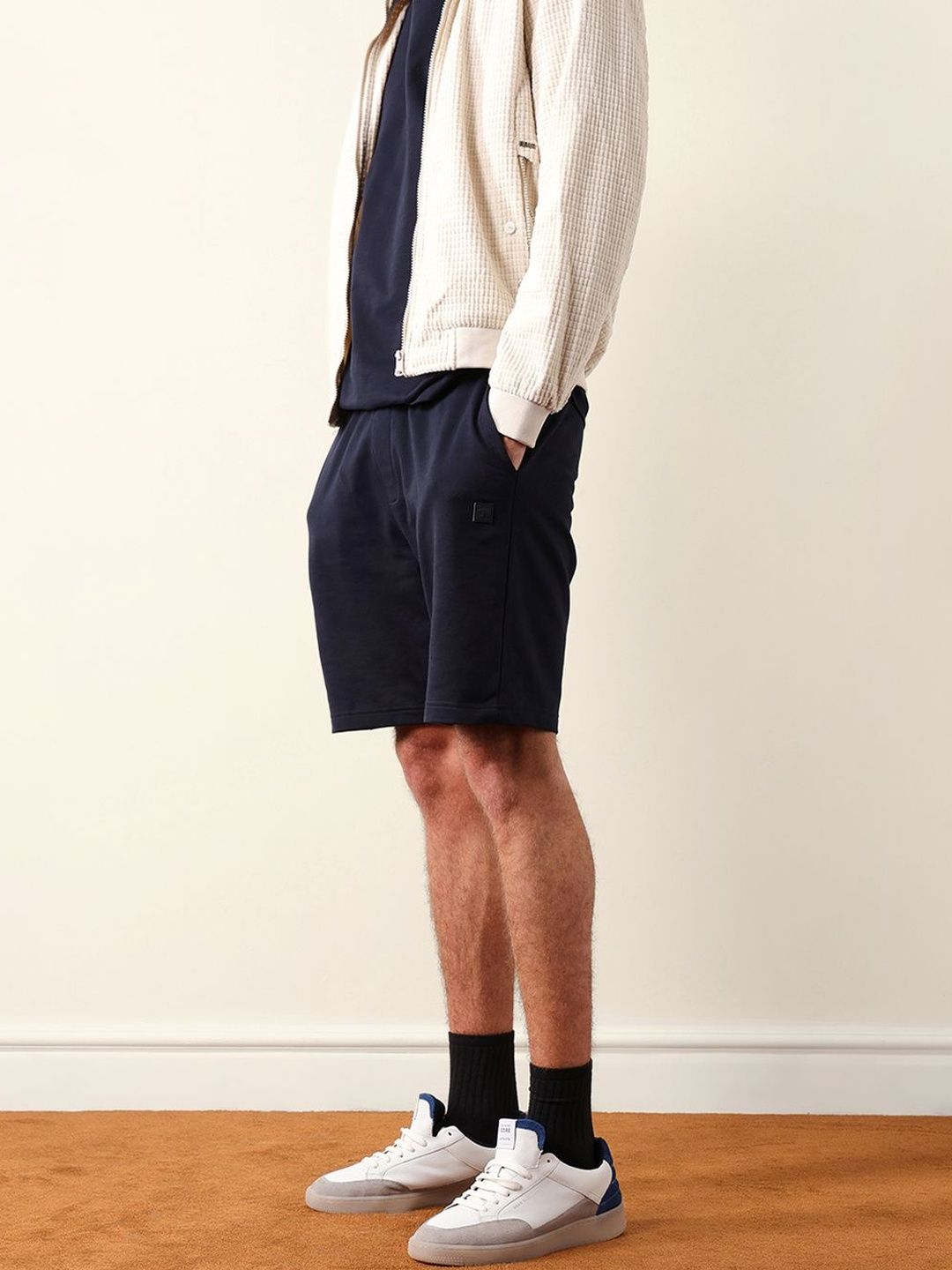 THE BEAR HOUSE Men Solid Cotton Relaxed Fit Casual Shorts-picture-42