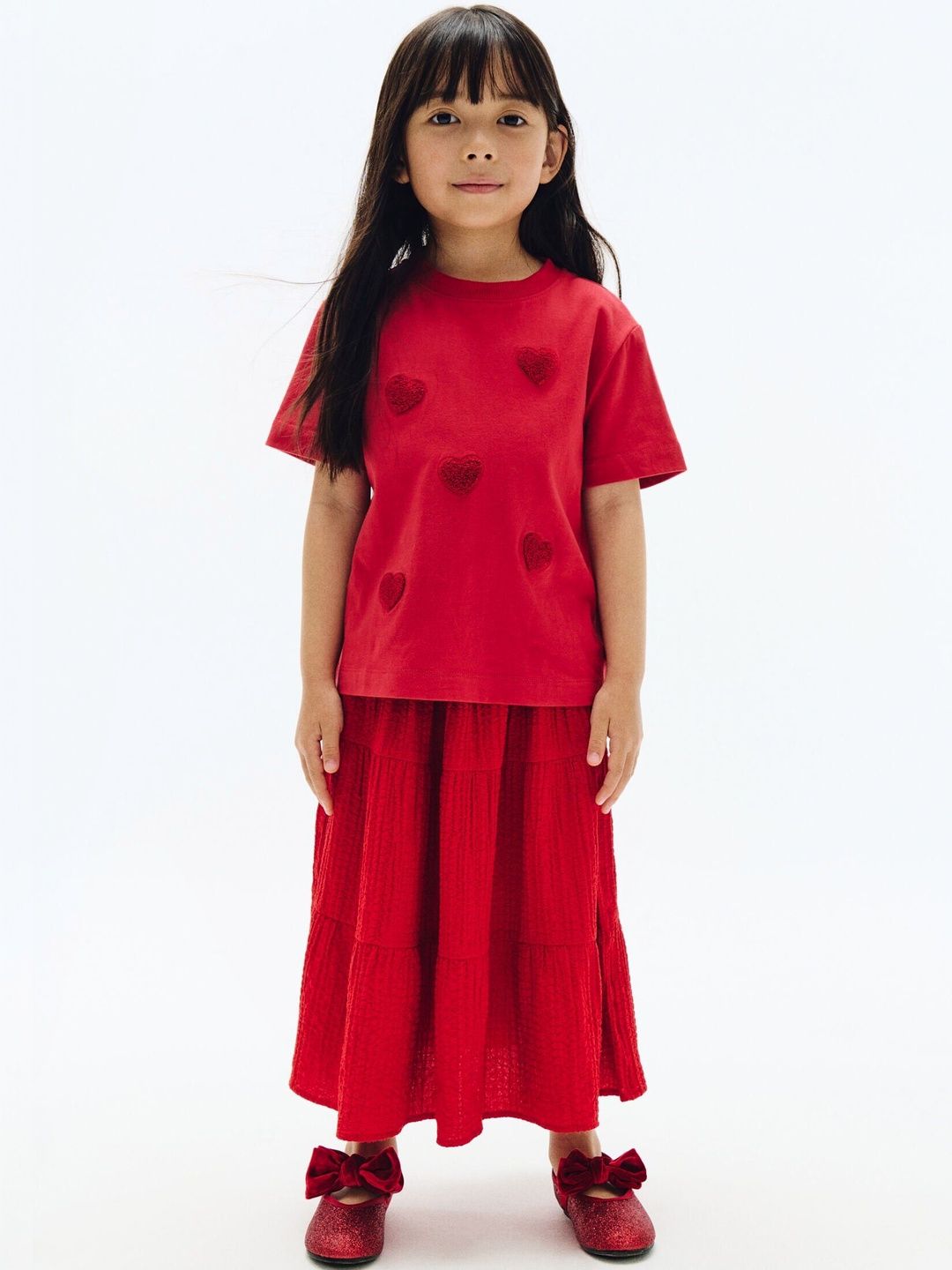 H&M Tiered Seersucker Skirt