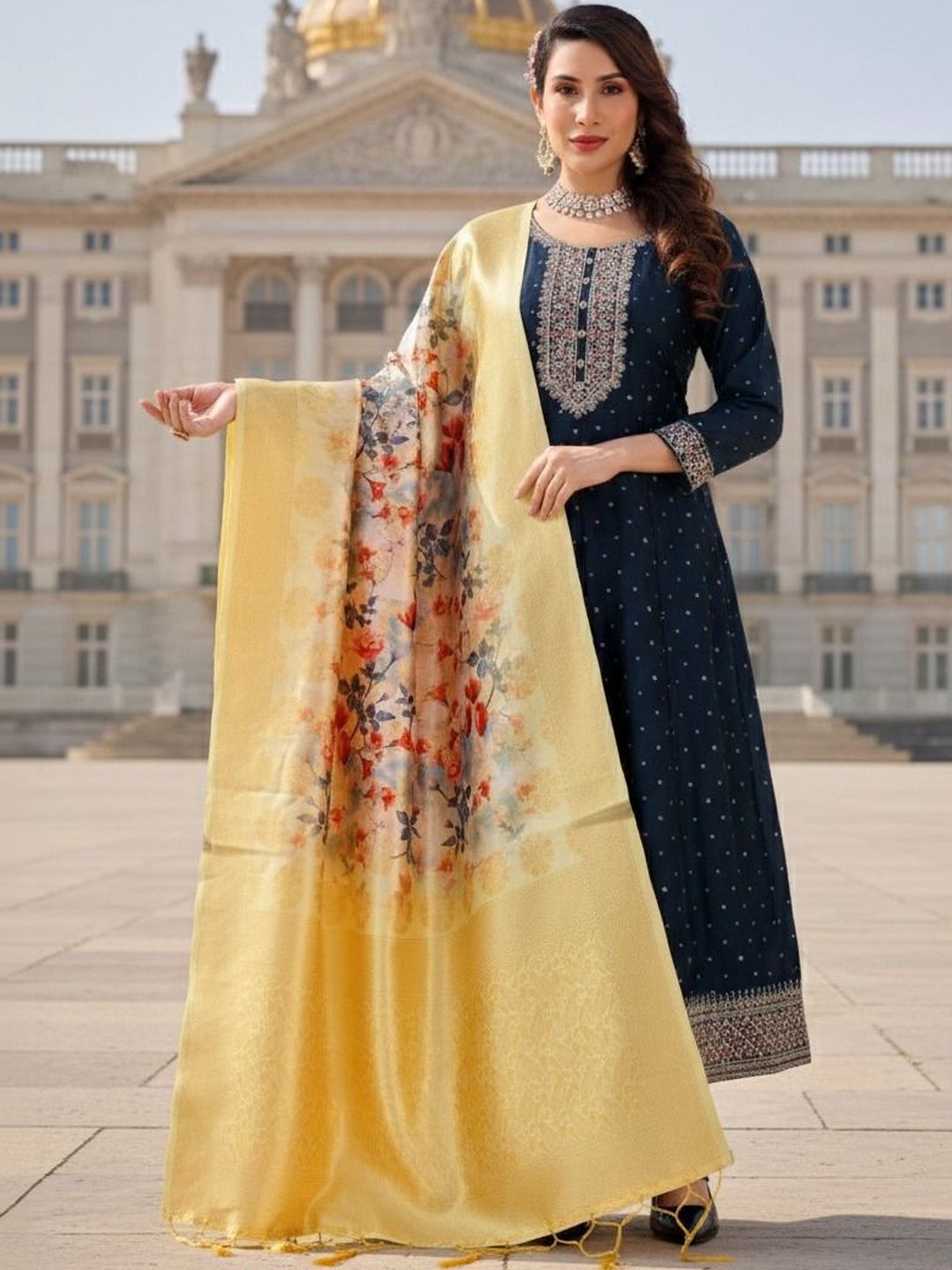 Moda Rapido Ethnic Motifs Woven Design Dupatta-image-42
