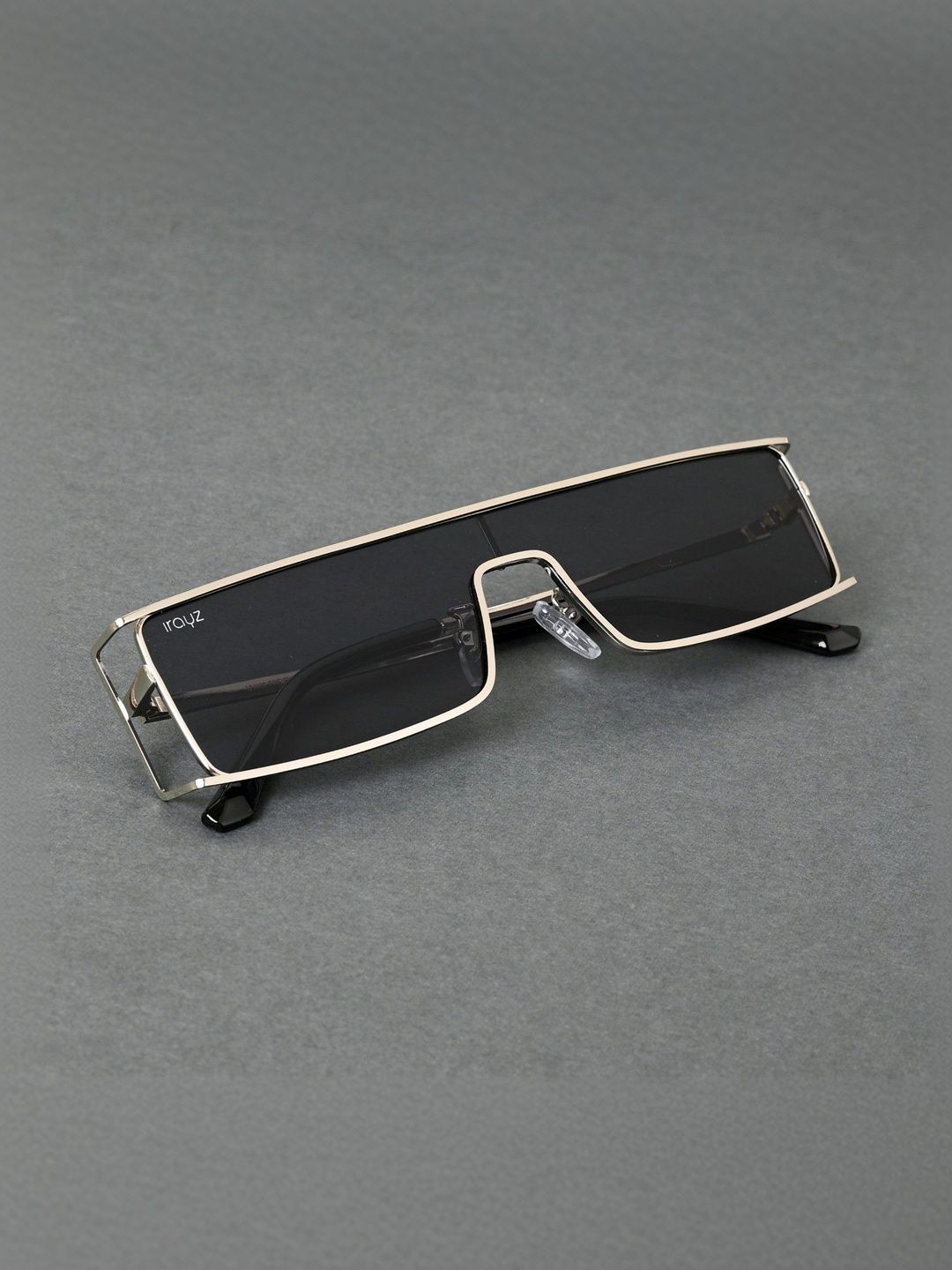 Irayz Unisex Black Lens & Silver-Toned Rectangle Sunglasses with-picture-31